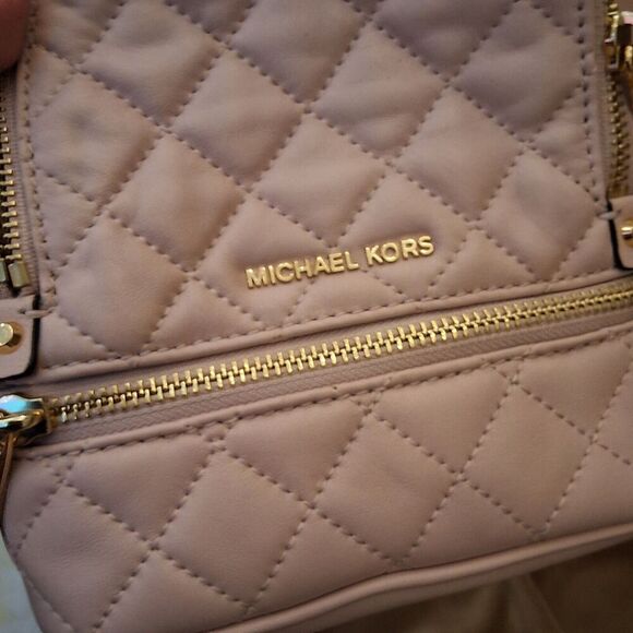 MICHAEL KORS RHEA ZIP XS MESSENSGER‎ BACKPACK QUILT IN BLOSSOM PINK DETACH STRAP main image 8